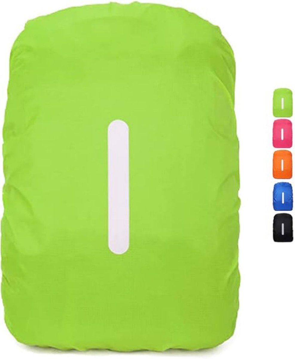 Rugzak Regenhoes - 1 Pak - Waterdichte Rugzak Regenhoes - Polyester Reflecterende Rugzakhoes - Nachtveiligheid Reflecterende Regenhoes - Stof- en Diefstalpreventie - Geschikt voor Buiten Wandelen, Fietsen, Bergbeklimmen, Kamperen (M, 30-40L)