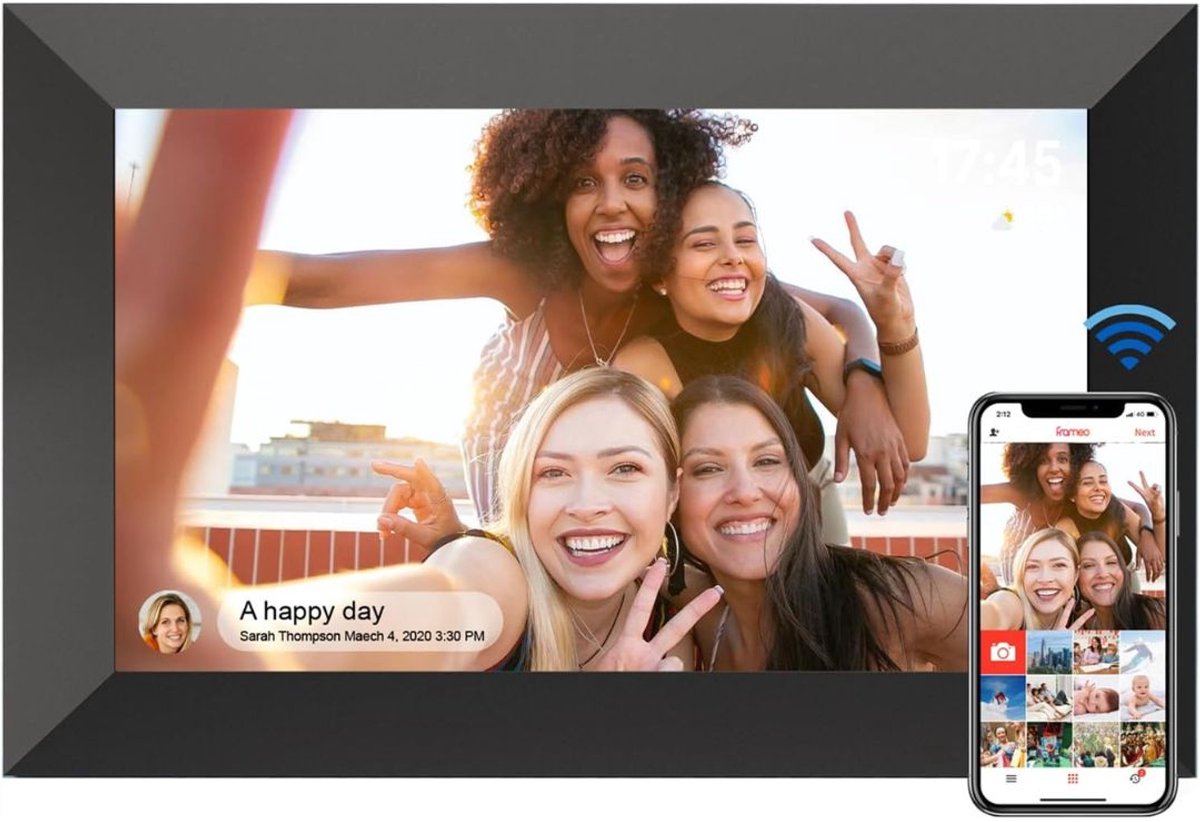 ApexArte® Digitale Fotolijst met Wifi - Fotolijsten - Frameo App - HD Kwaliteit - Zwart