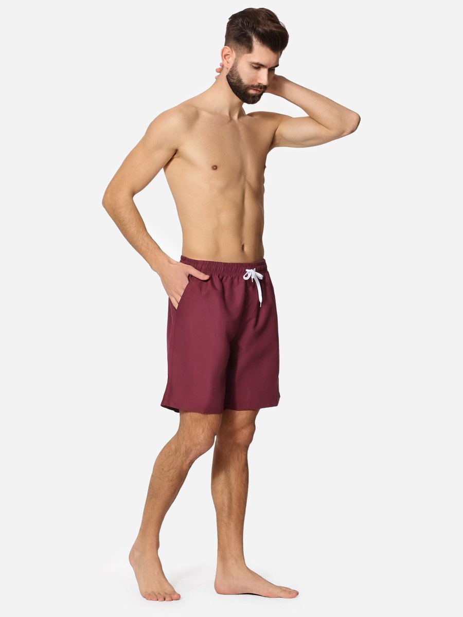Ladeheid LA - LA40 - SWS Heren Zwembroek - Zwemshorts - met zijzakken - sneldrogend - met binnenslip van mesh - Koordsluiting - Polyester - Bourgondië - 5XL — afbeelding 6