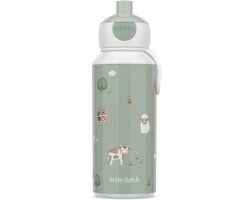 Mepal Pop-up drinkfles Campus Little Dutch - 400 ml - Sluit goed af - Drinkbeker voor kinderen - Little Farm