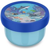 Boîte à fruits Mepal Campus - 300 ml - Fourchette à fruits incluse - Fermeture hermétique - Boîte à goûter - Ocean Tropical