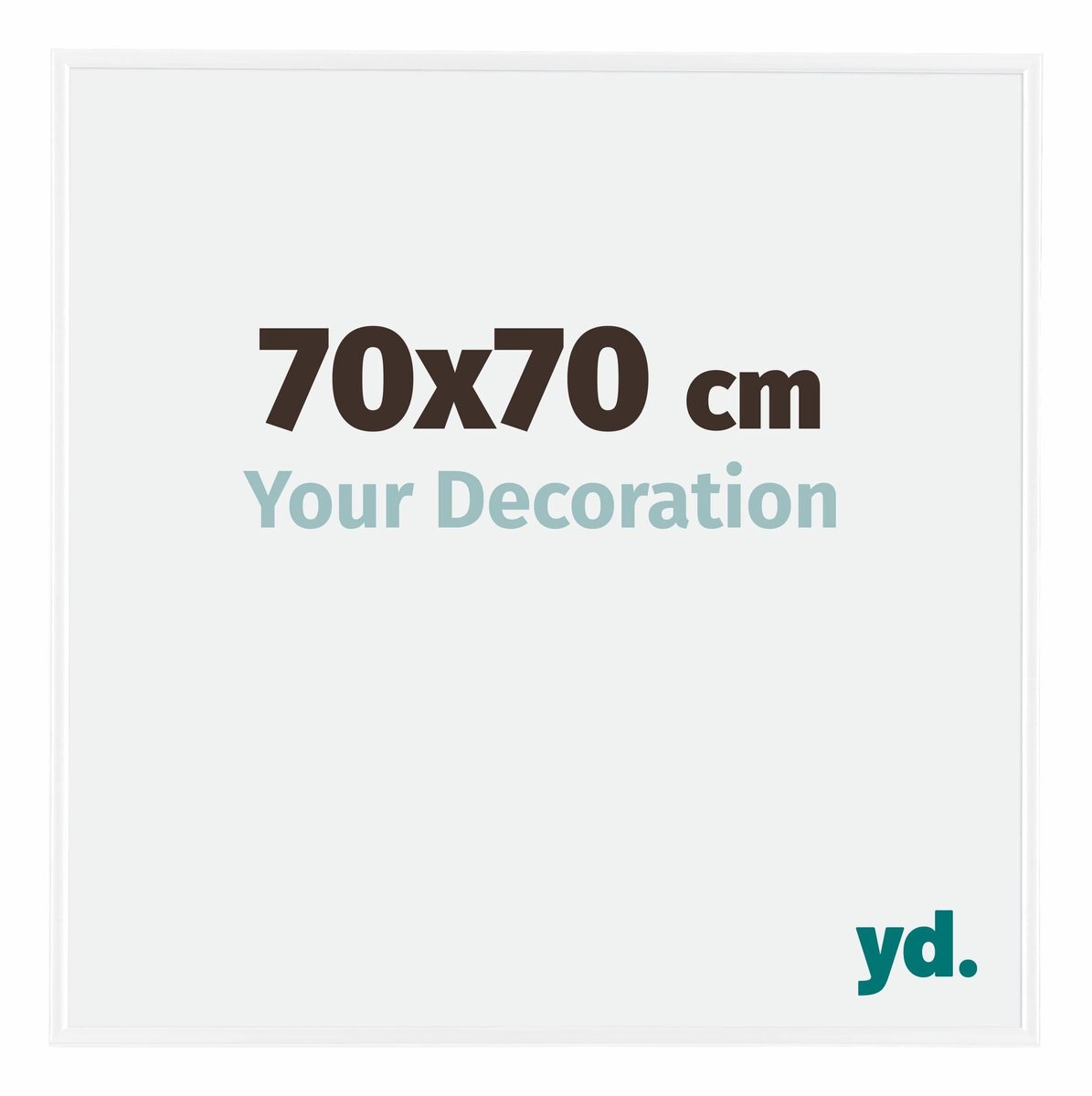yd. Your Decoration - Fotolijst 70x70 cm - Kunststof - Wit Hoogglans - Evry