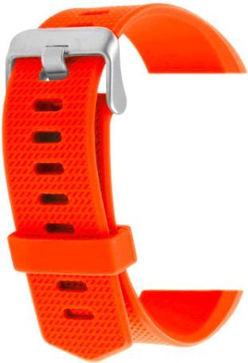 New Age Devi - Horloge band geschikt voor de Fitbit Charge 2 siliconen sport armband activity tracker oranje small