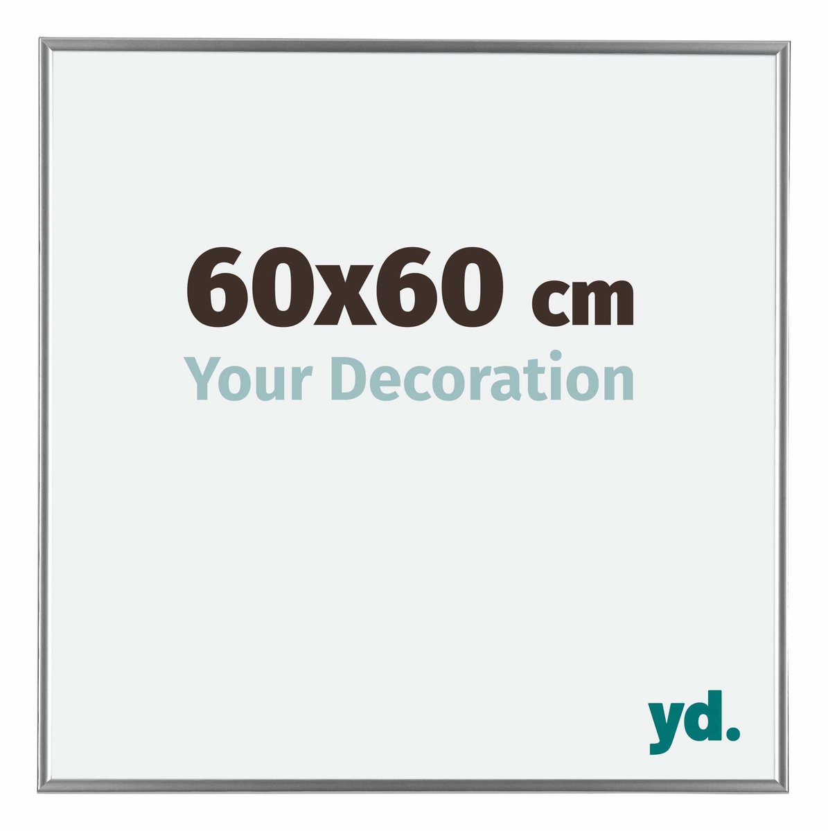 yd. Your Decoration - Fotolijst 60x60 cm - Kunststof - Zilver Hoogglans - Evry