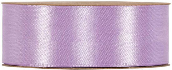 Lint - Lavendel/Paars - 50m x 40mm | Double Satin Classic | Dubbelzijdig Luxe Satijnen Lint | Feestlint op rol | Satijn Lint | Cadeaulint