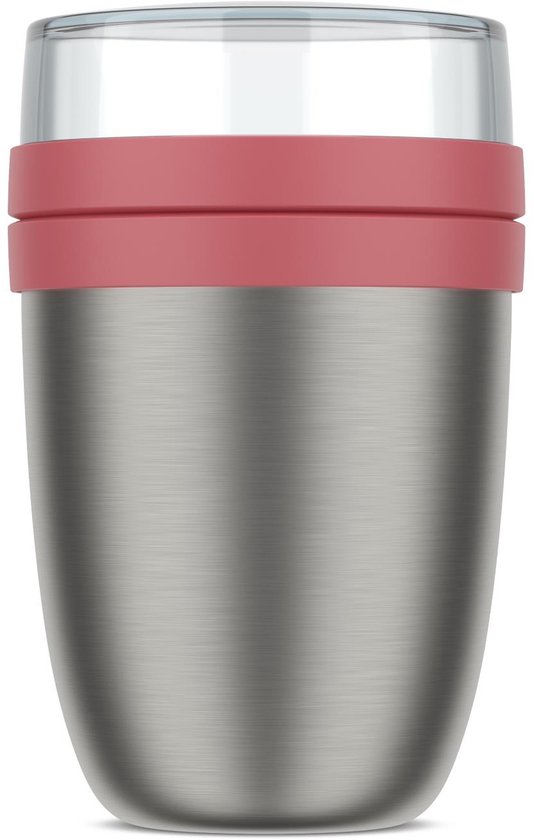 Pot à lunch isotherme Mepal Ellipse - 500 + 200 ml - Boîte à lunch Thermos - Mauve vif