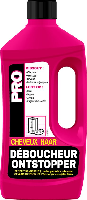 Fulgurant Pro Special Hair Unblocker - Dissout : Cheveux , graisses , savons , substances organiques - 900 ml