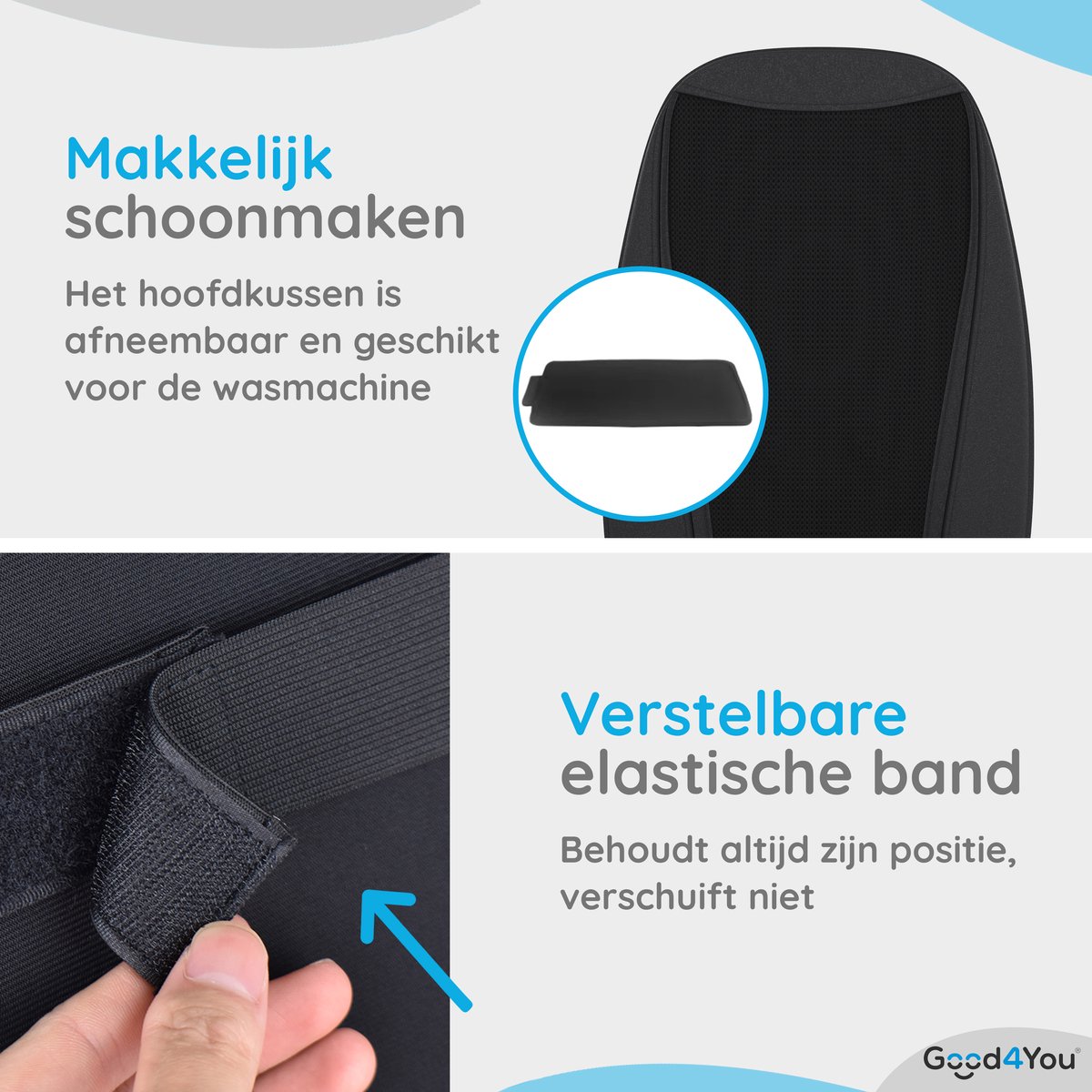 Good4You Shiatsu Massagestoel met Warmtekussen - afbeelding 3