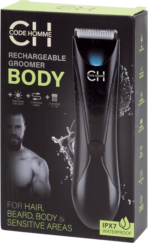 Code Homme lichaamstrimmer - BAARD BODY TRIMMER ZWART WATERDICHT IPX7 WERKTIJD 1,5U LED-LICHT - Code - €29,99