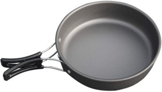 3 stuks - Kookset - Camping Kookset - Kookgerei - Camping Pannenset - Camping Kookgerei Kit - Keukengerei set - steelpan, pan, theepot - voor 2-3 personen - voor Buitenpicknick Kamperen Wandelen - Opvouwbare - aluminium van DEERFUN — afbeelding 2
