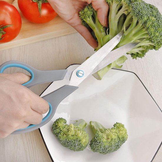 Belle Vous Scharen Grootverpakking (12 Pak) – 21 cm Totale Lengte – Scherpe Roestvrij Stalen Bladen – Zachte Comfort Grip Handvatten – Voor Kantoor en Thuis – Multifunctionele Hobby Schaar
