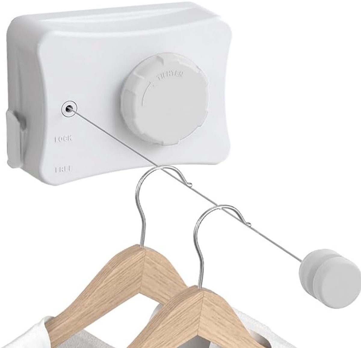 Goedkoopste Uittrekbare Wandmontage Waslijn voor Binnen en Buiten, Onzichtbaar en Verstelbaar, 5.1 m, RVS