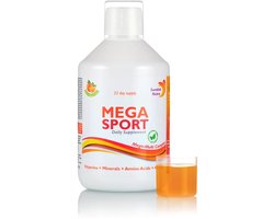 Alles-in-één vloeibaar sportsupplement- Sport supplement voor mannen + vrouwen -Vloeibaar- 147 Actieve Ingrediënten- Energie- Spierherstel-Immuunsysteem- Met Ginseng & IJzer-BCAA’s & Superfoods-Vegan-Aminozuren-Magnesium & Vitamine B-500 ml