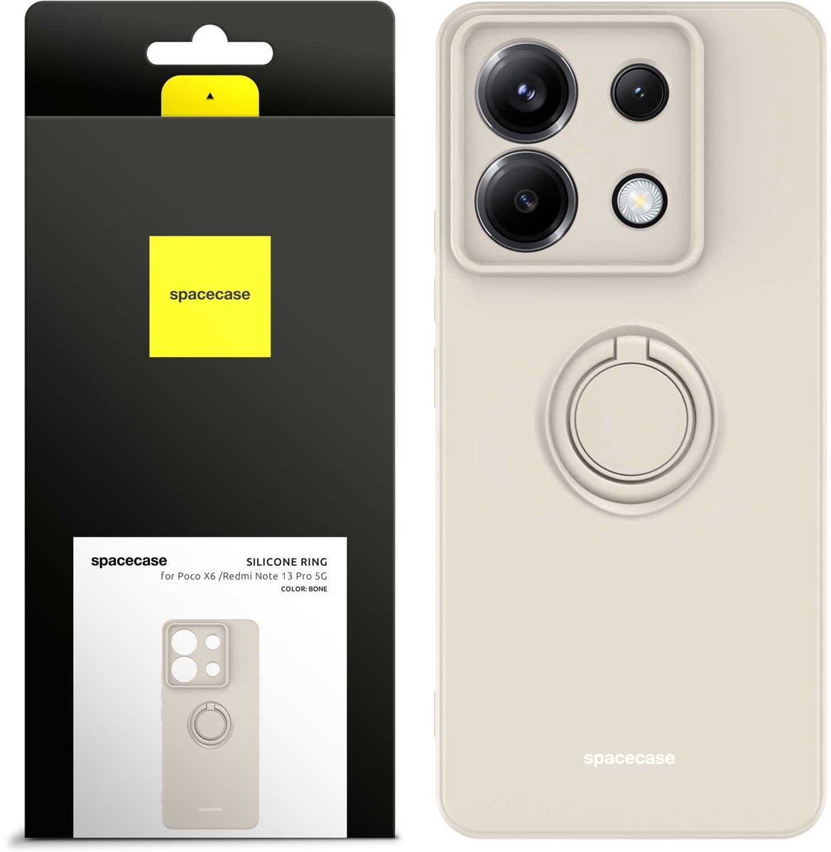 Spacecase Siliconen Ringcase Poco X6 Rm Note 13 Pro 5G Cover