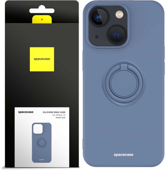 Spacecase Case Siliconen Hoesring Voor Iphone 13 Blauw
