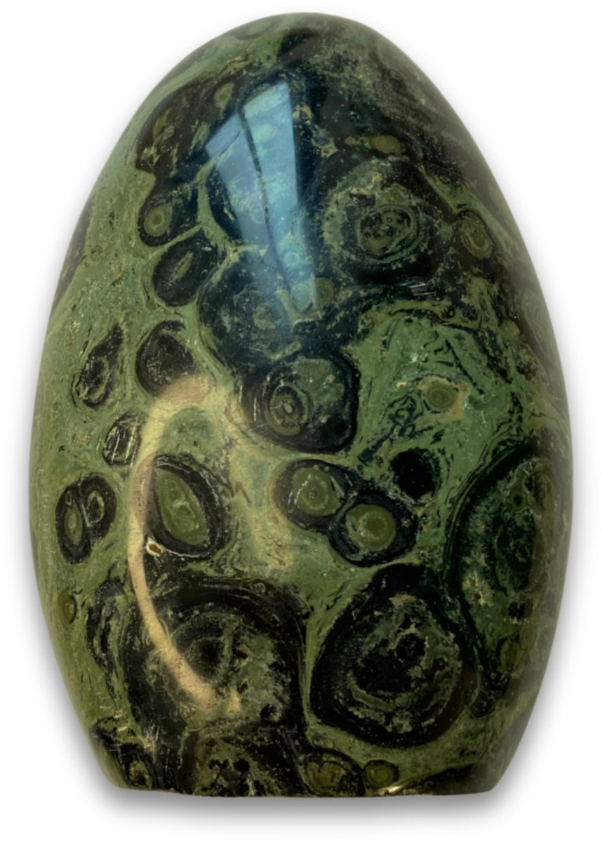 Ruben Robijn Jaspis kamballa (eldariet) sculptuur nr.10 Groen / zwart