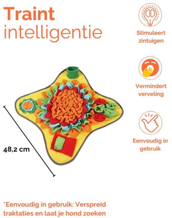 Boris&Lotje Snuffelmat chien - speelgoed intelligent Chiens - Puzzle pour chien - Tapis d'entraînement