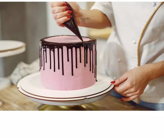 Kinghoff Ronde Verstelbare Cake Ring - Roestvrij Staal - Ø 16-30 cm x 20 cm Hoogte - Satijn Afwerking - Taartvorm - Bakvorm - Verstelbaar