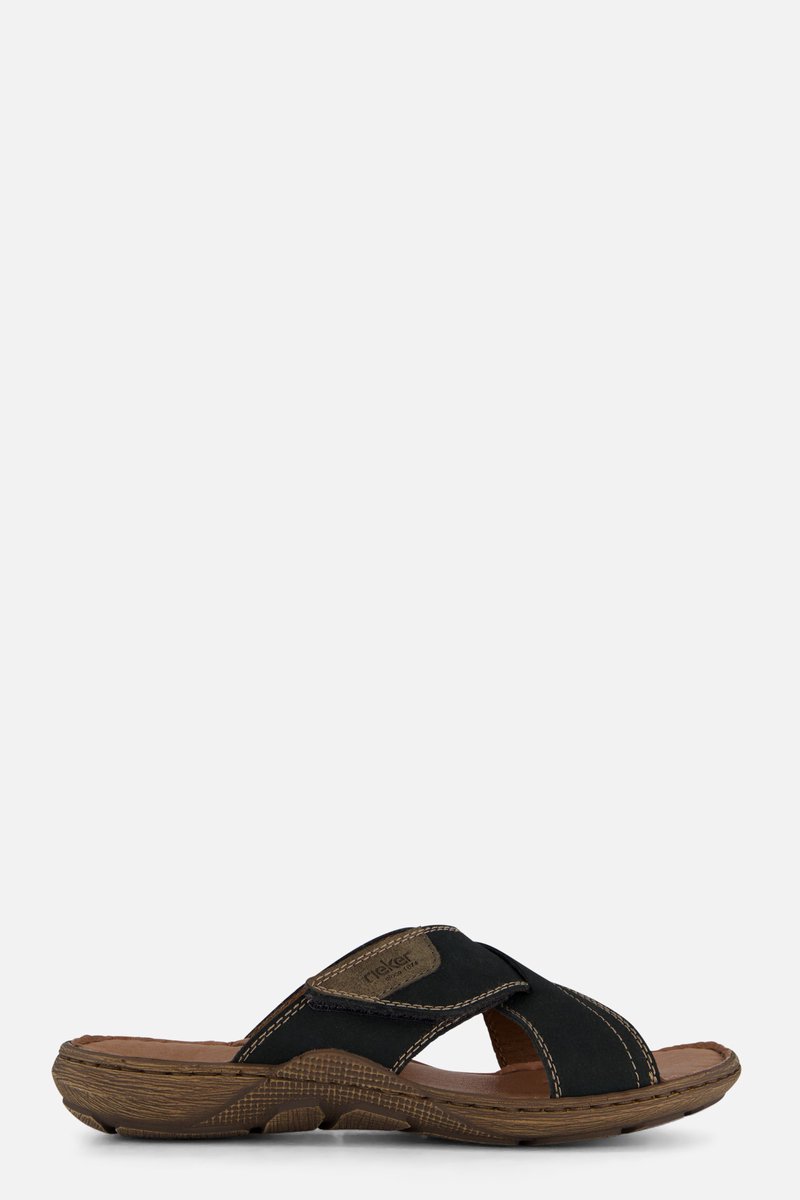 Rieker Jaipur Morelia Slippers blauw Imitatieleer - Maat 46