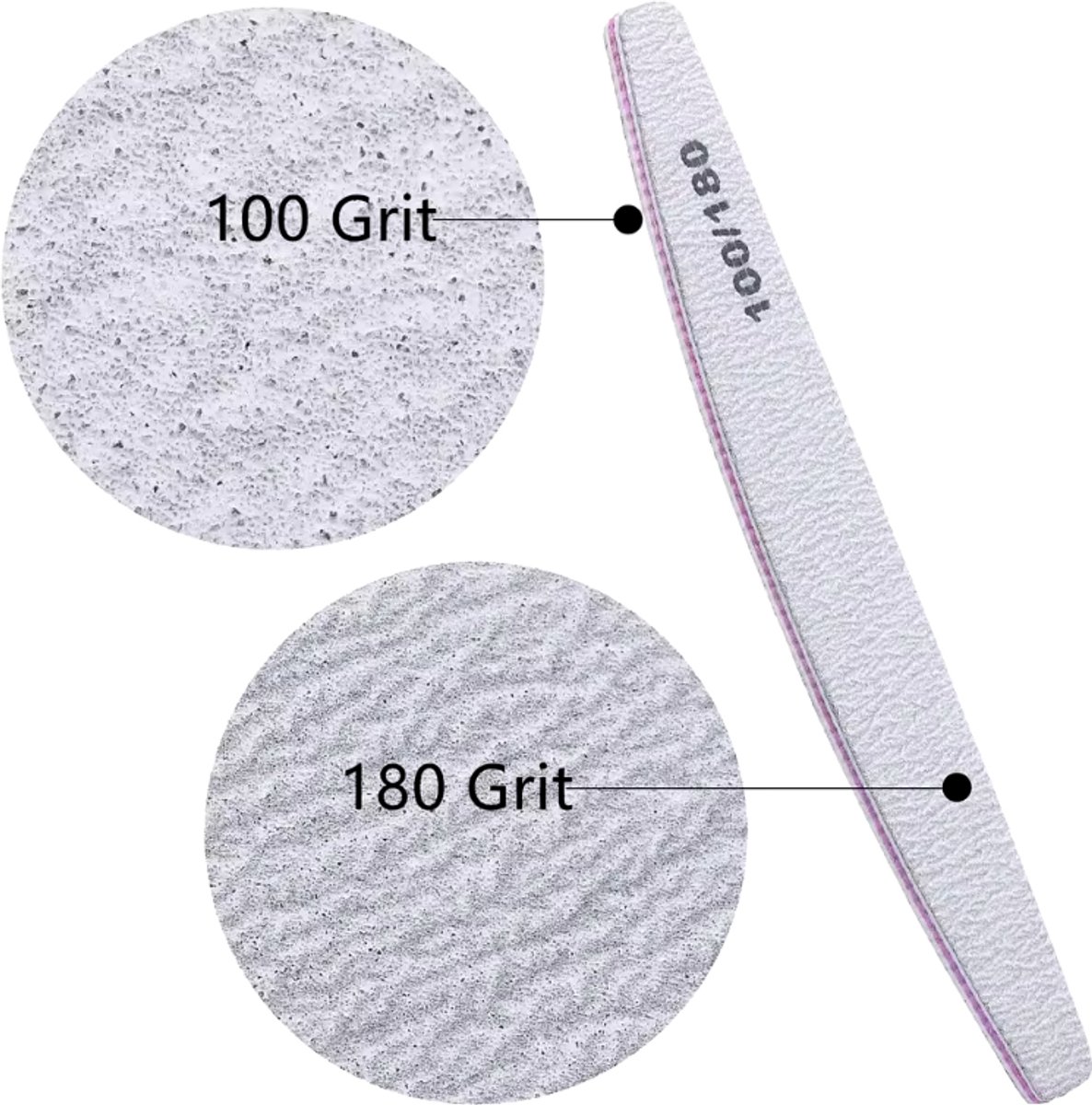 Goedkoopste CHPN - Vijltjes - Vijlen - Vijl - 2 stuks - Wit - Nagelvijl - 100/180 grit - Nagels vijlen - Manicure - Pedicure - 2 stuks