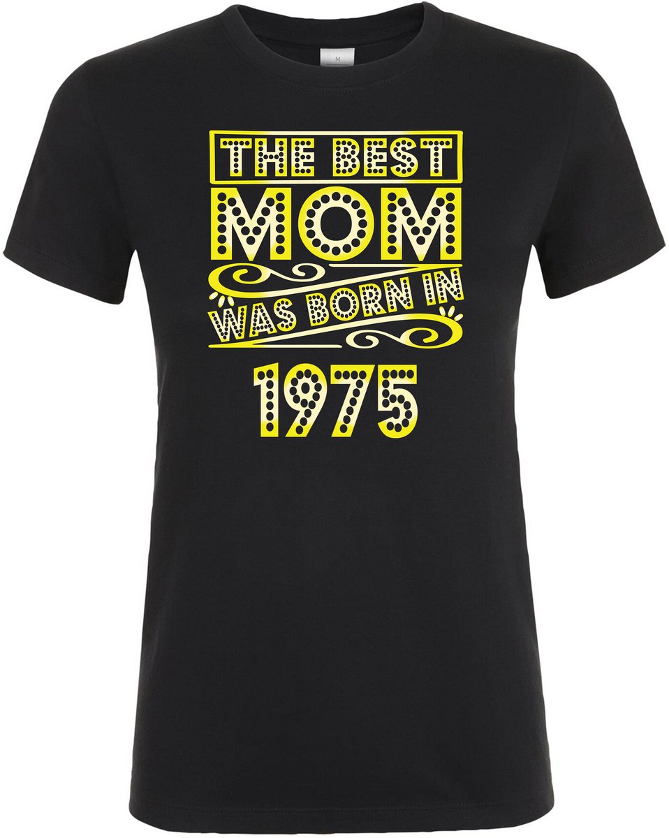 The Best Mom Was Born In 1975 T-shirt - Dames T-shirt - Verjaardag en feest cadeau - Cadeau tip - 50 jaar cadeau - 50 jaar Sarah - 50 jaar - T-shirt - 1975 - Sarah Cadeau - Maat XXL