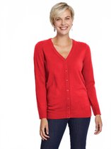 Cardigan mi-long boutonné en maille douce