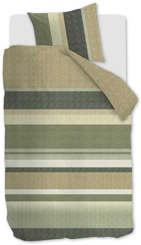 Beddinghouse Jorren dekbedovertrek - Eenpersoons - 140x200/220 - Olijfgroen