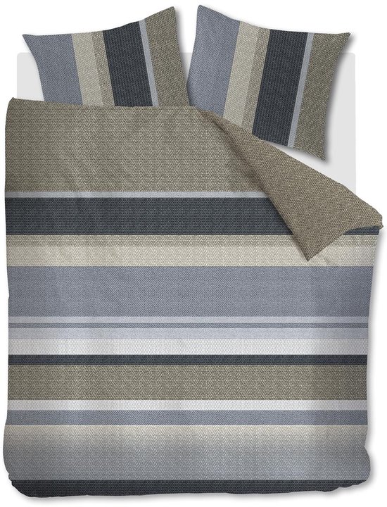 Beddinghouse Jorren dekbedovertrek - Tweepersoons - 200x200/220 - Blauw Grijs