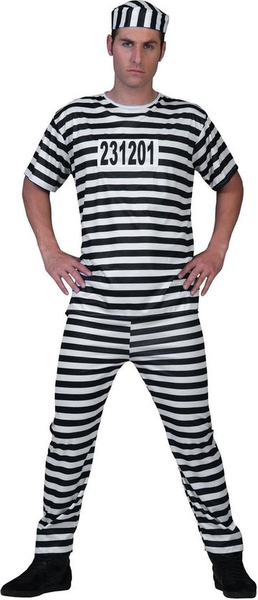 Boef Kostuum | Alcatraz Gevangene Boef | Man | Maat 52-54 | Carnaval  kostuum |... | bol.com