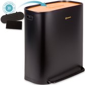 Bol.com Homra Rockx Prullenbak 60 Liter - Duo Pedaalemmer 2X30L met Geurfilter - RVS Afvalscheidingsprullenbak 2 Vakken - Recycl... aanbieding