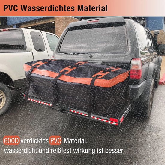 Dakkoffer voor trekhaak 425 liter - Waterdicht, Scheurvast en Opvouwbaar — afbeelding 3