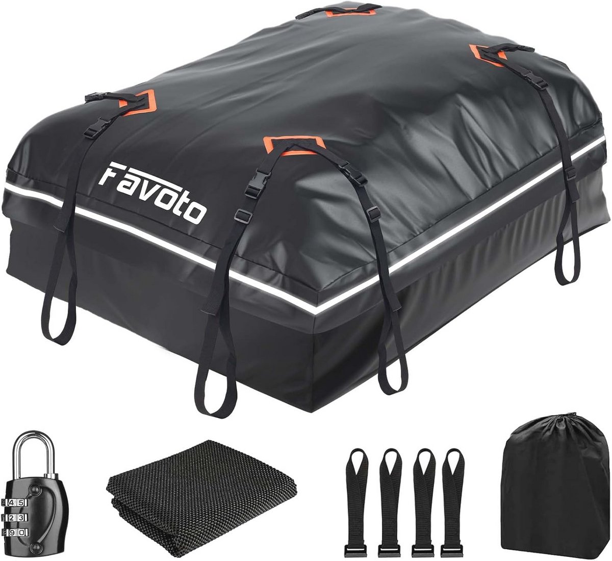 Opvouwbare Dakkoffer 566 Liter voor Auto's en SUV's - Waterdicht en Antislip