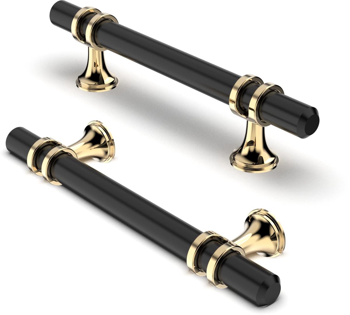 My Ninki ® Elegant En Stijlvol Set Van 10 Meubelgrepen Voor Keuken En Kasten, Goud En Zwart Ontwerp