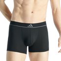 Zwarte Adidas boxershorts met grijze tailleband, logo op de voorkant en 'AEROREADY' op de zijkant.