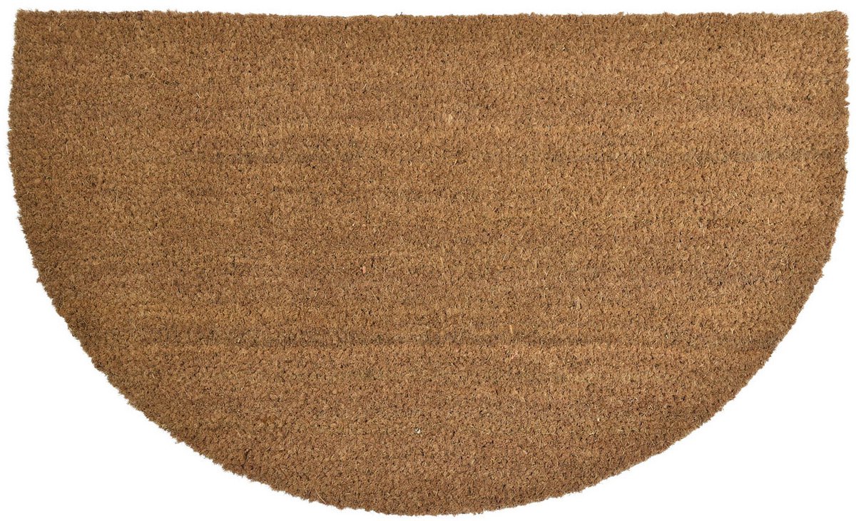 Luance Deurmat - half-rond - kokos - naturel - 45 x 75 cm - voor binnen/buiten - schoonloopmat