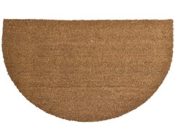 Luance Deurmat - half-rond - kokos - naturel - 45 x 75 cm - voor binnen/buiten - schoonloopmat