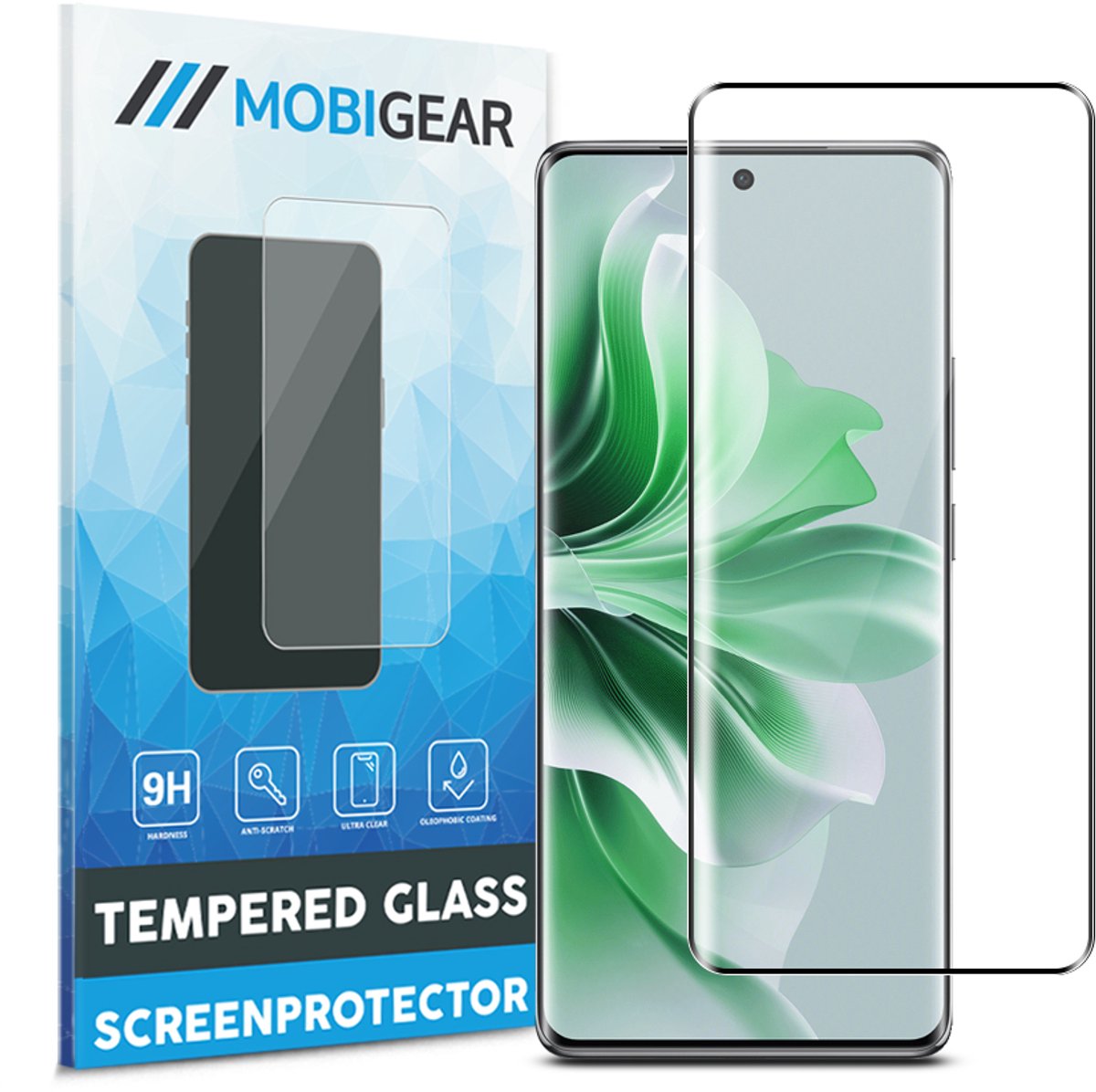 Mobigear Screenprotector geschikt voor OPPO Reno 12 Pro Glazen | Mobigear Premium Screenprotector - Case Friendly