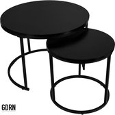 Table basse - lot de 2 - noir - bois