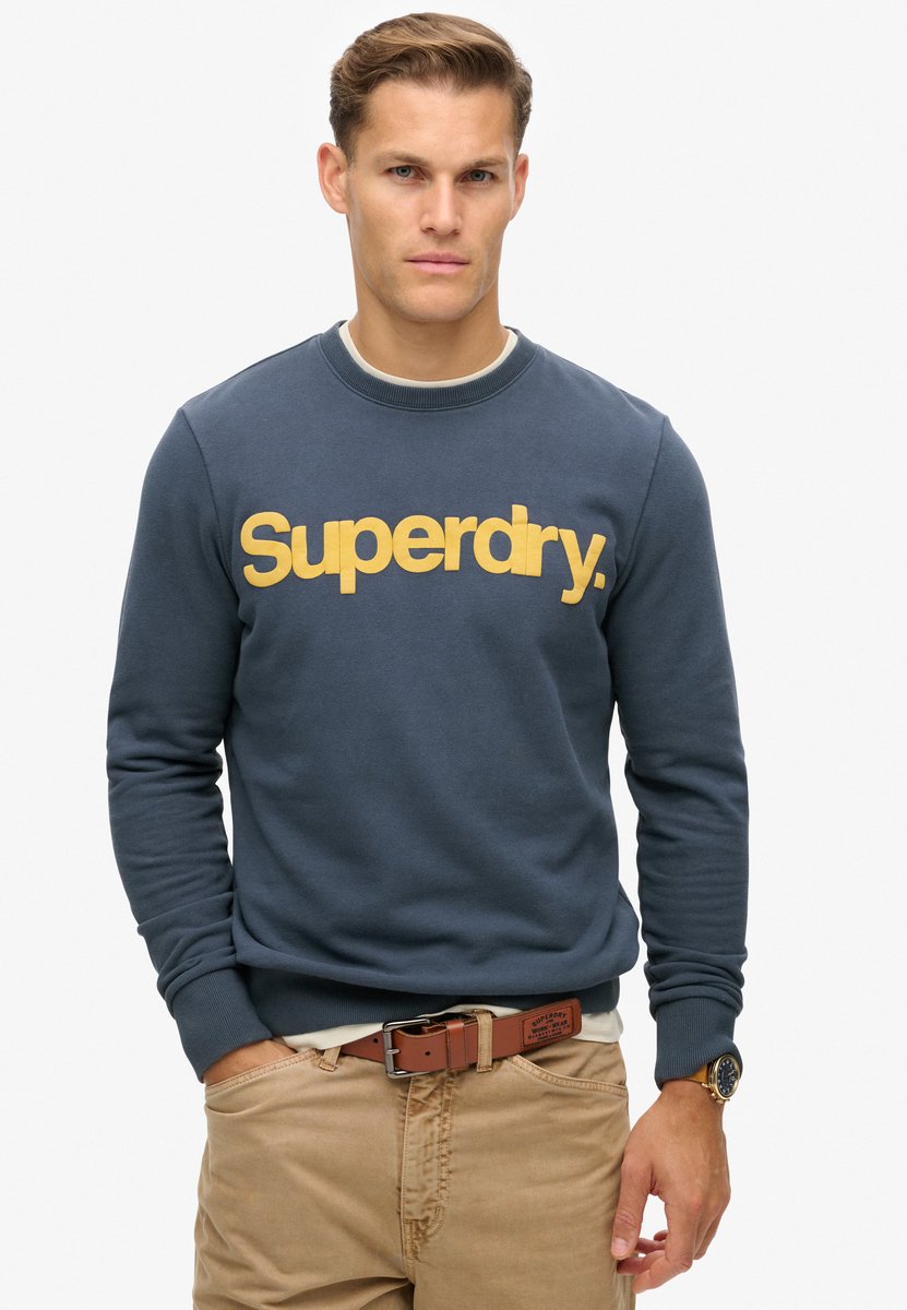 Superdry CLASSIC CORE LOGO SWEATSHIRT Heren Trui Blauw