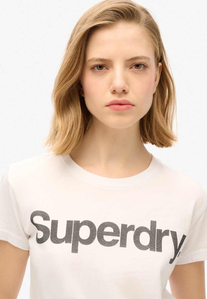 Superdry Core Logo City-T-shirt Dames T-shirts Wit