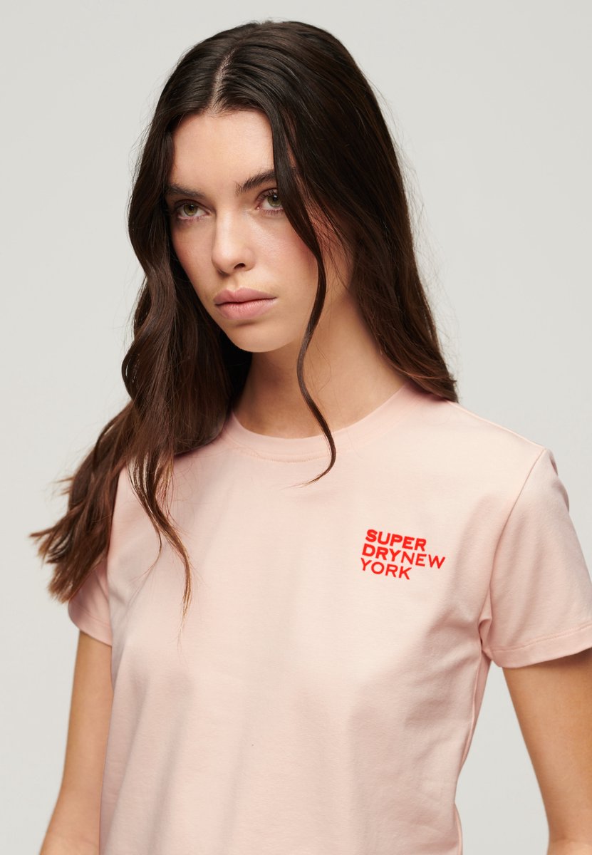 Superdry Sport Luxe T-shirt met grafische print Dames T-shirts Roze