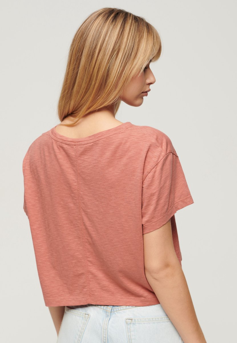 Superdry Kort Slouchy T-shirt Dames T-shirts Roze