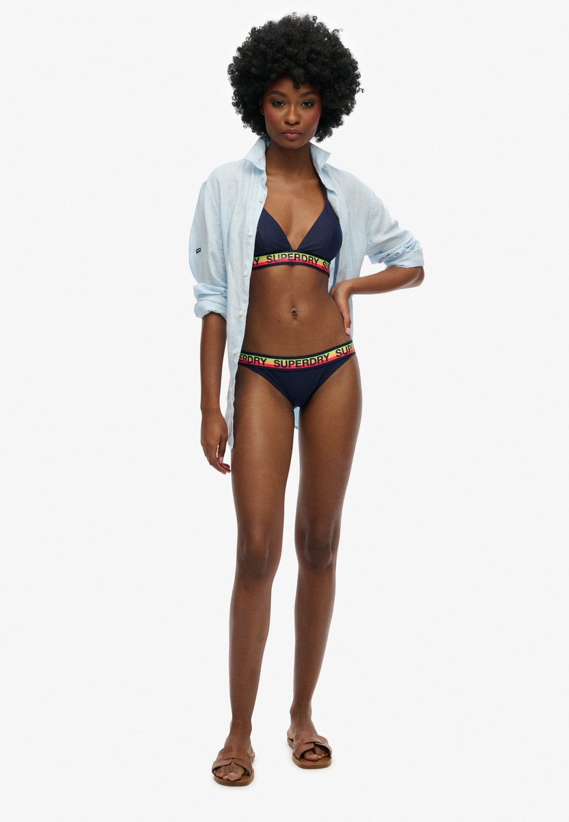 Superdry Triangelbikinitop met logo Dames Badpakken Marineblauw