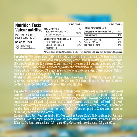 Grenade - High Protein, Low sugar - Protein bar - White Choc Cookie - 23g eiwit - 12 x 60g - Eiwitreep - Diverse smaken — afbeelding 5