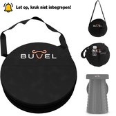 Buvel Kussen - t.b.v. kruk kussentje - Traagschuim kussen - Rond - (Kruk niet inbegrepen)
