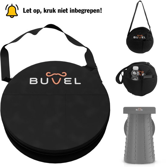 Buvel Kussen - t.b.v. kruk kussentje - Traagschuim kussen - Rond - (Kruk niet inbegrepen)