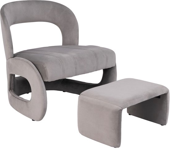 COSTWAY Fauteuil, gestoffeerd, relaxstoel met armleuningen en zijzak, loungestoel, televisiestoel, oorfauteuil voor woonkamer, slaapkamer, kantoor (grijs COSTWAY Fauteuil, gestoffeerd, relaxstoel met armleuningen en zijzak, loungestoel, televisiestoel, oorfauteuil voor woonkamer, slaapkamer, kantoor (grijs