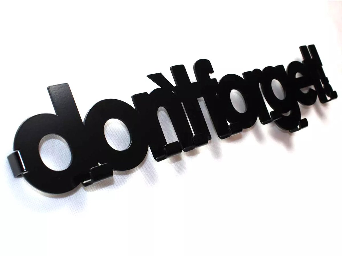 Decorizzly - Metalen Wandhaak - Don't Forget - Stijlvol en Krachtig