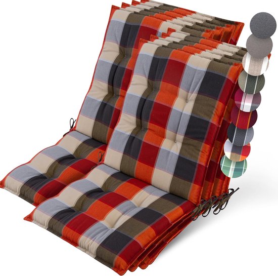 Beautissu Set van 8 Premium Lage Rugleuning Kussen 100x50 cm Beautissu Set van 8 Premium Lage Rugleuning Kussen 100x50 cm