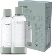 Mysoda - Set de 2 bouteilles réutilisables de 1 litre - Pigeon - Adapté aux appareils Mysoda